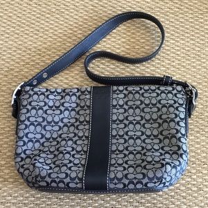 Coach Black Jacquard Mini Clutch Handbag